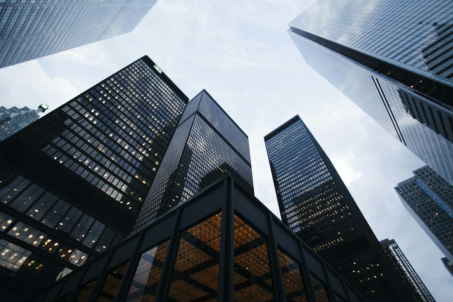 Architectural lines of a modern office building; illustrative photograph